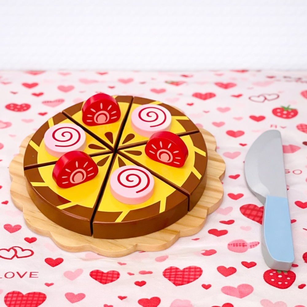 Target Bullseye Playground Kids Tomato Pie & Knife Food Wood Play Set